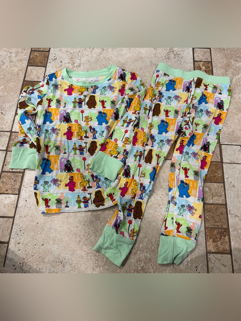 EUC Bamboo Pajamas - Sesame Street - 2T